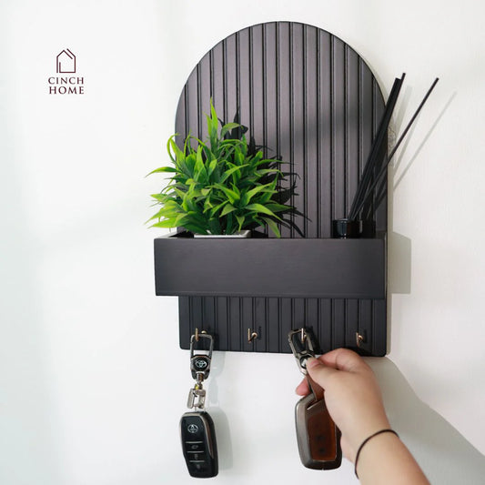 Organiseur d’Entrée sans Miroir Rond, 2 en 1