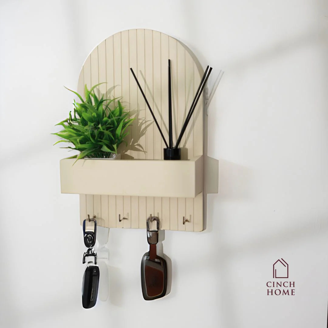Organiseur d’Entrée sans Miroir Rond, 2 en 1